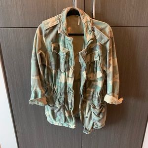 Free People Camo Jacket- Medium